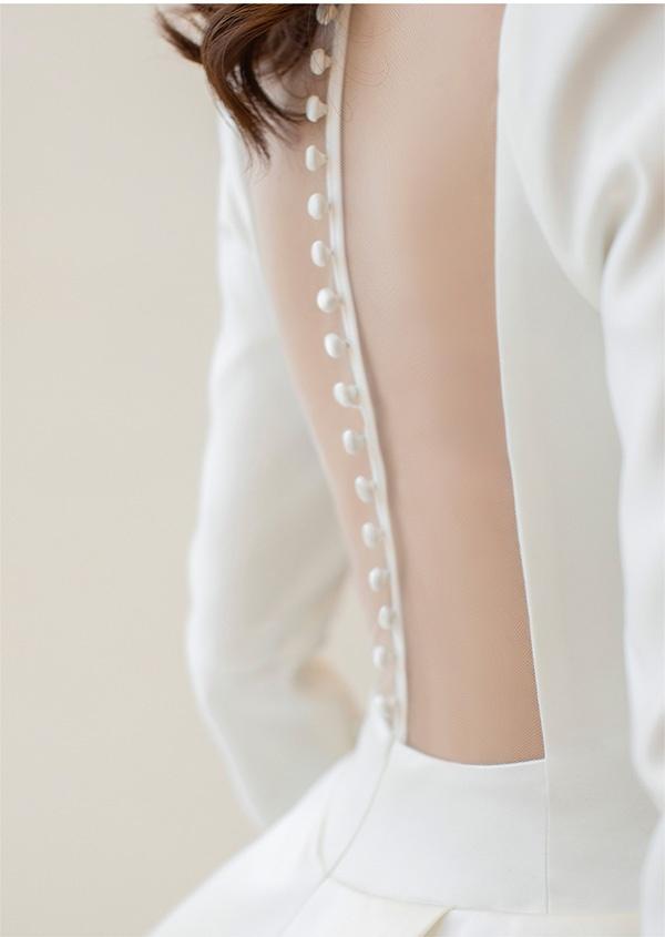 【送料無料】花嫁 ウェディングドレス ファスナー 長袖 シンプル 白ドレス ワンピース 花嫁 結婚式 二次会 披露宴 前撮り 後撮り 撮影用 フォトウェディング 小さいサイズ ドレス ロング 送料無料】花嫁 ウェディングドレス ファスナー 長袖 シンプル 白