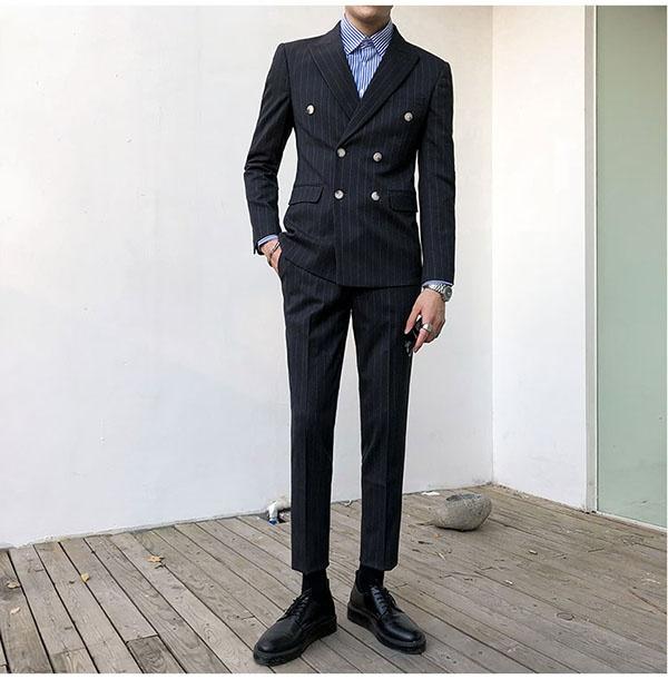 【送料無料】送料無料 メンズ スーツ ビジネススーツ suit フォーマルスーツ 紳士服 二次会 結婚式 卒業式 入学式 面接 通勤 パーティー カジュアルスーツ おしゃれ 無地 春 秋 上下セット ブラック グレー 送料無料】送料無料 メンズ ビジネススーツ suit フォーマルスーツ