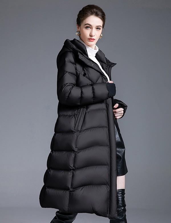 ダウンコート レディース フード付き 90%ダウン 真冬でもおしゃれに