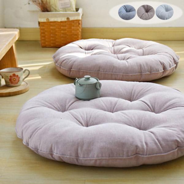 座布団 4色 丸 ラウンドクッション フロアクッション 椅子 スツール 布地 9cm厚 直径56cm シンプルの通販はau Pay マーケット Glory Park