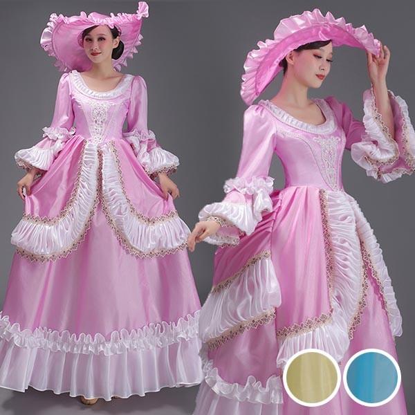 【送料無料】中世 貴婦人ドレス ステージ 衣装 中世ドレス ヨーロッパ 貴族 王族服 ジュリエット カラードレス 演出 現代劇演出 ヨーロッパ風 演出