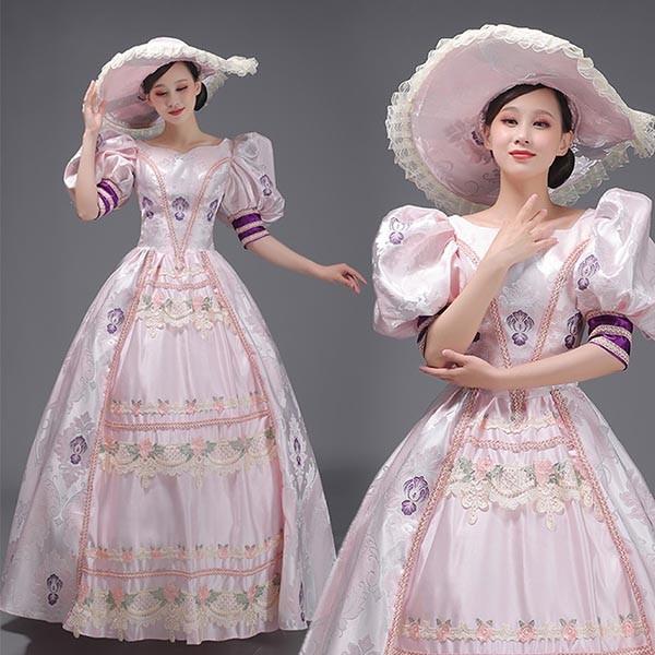 【送料無料】中世 貴婦人ドレス ステージ 衣装 中世ドレス ヨーロッパ 貴族 王族服 ジュリエット カラードレス 演出 現代劇演出 ヨーロッパ風 演出