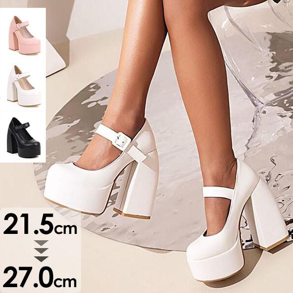 厚底 パンプス レディース ロリータ靴 姫様 お嬢様 超美脚