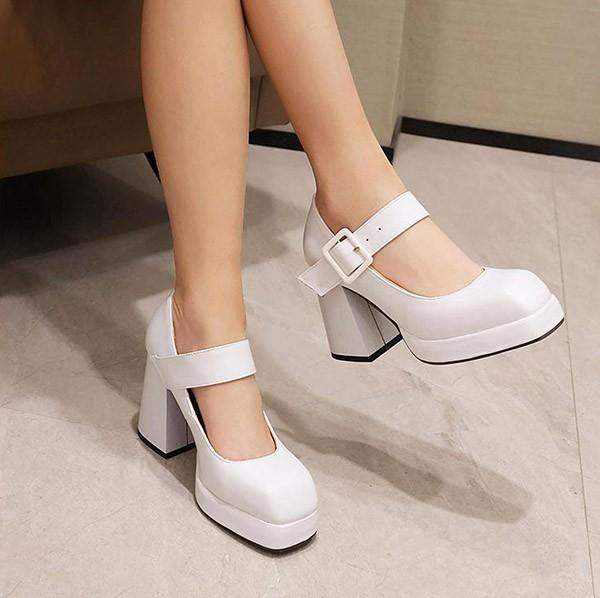 【レビュー投稿で+5%還元】厚底 パンプス ロリータ靴 姫様 お嬢様 超美脚 レディース スクエアトゥ 太ヒール ハイヒール チャンキーヒール 大きいサイズ 小さいサイズ 12cmヒール おしゃれ パーティー 撮影 コスプレ 22.5 23.0 23.5 24.0 24.5 25.0 25.5 26.0 26.5 厚底 パンプス ロリータ靴 姫様 お嬢様 超美脚 レディース 太ヒール