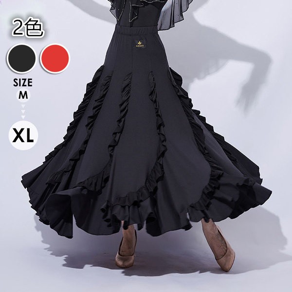 社交ダンスドレス 社交ダンススカート 練習着 社交ダンス スカート フレアスカート 黒 ブラック ゴムスカート レッスン用 レディース ラテンスカート ダンス衣装 競技ダンス モダン 演奏会 発表会 コーラス タンゴ服 イベント衣装 ステージ衣装be010x0x0zu