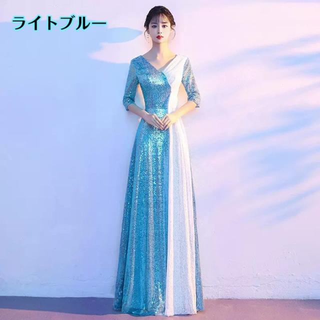 ロングドレス オフショルダー 演奏会 大人 ピアノ 発表会 ワンピース 黒 袖付き 演奏会ドレス キラキラ ドレス 半袖 成人式 同窓会 Aライン 結婚式 ステージドレス 二次会 花嫁 母親 パーティードレス ウエディング ハワイ 結婚式 d9034x0x0zu_6