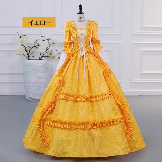 ドレス ロングドレス 編み上げタイプ ステージ衣装 お姫様ドレス ヨーロッパ風 貴族 王族服 ジュリエット 現代劇演出 パーティードレス 大人 学園祭 文化祭 コスプレ プリンセスドレス 忘年会 発表会 演奏会_10