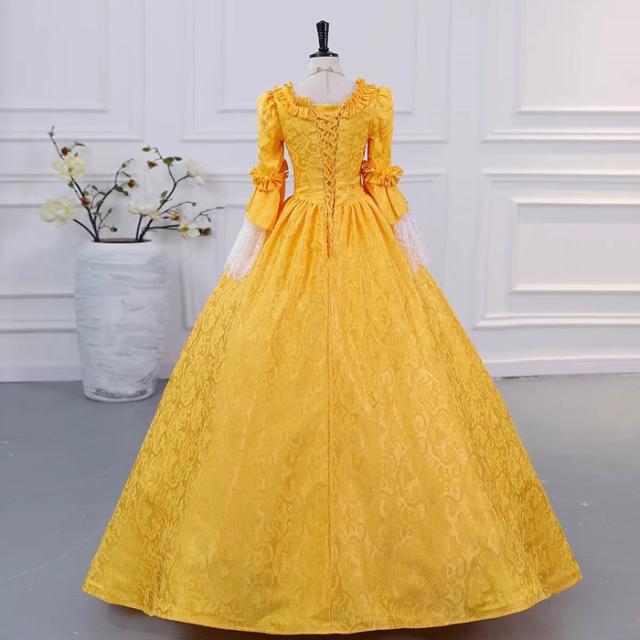 ドレス ロングドレス 編み上げタイプ ステージ衣装 お姫様ドレス ヨーロッパ風 貴族 王族服 ジュリエット 現代劇演出 パーティードレス 大人 学園祭 文化祭 コスプレ プリンセスドレス 忘年会 発表会 演奏会_11