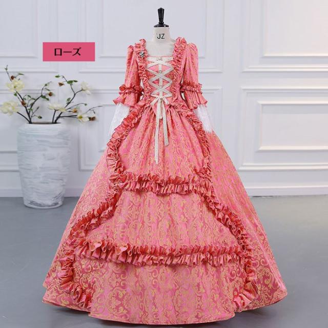 ドレス ロングドレス 編み上げタイプ ステージ衣装 お姫様ドレス ヨーロッパ風 貴族 王族服 ジュリエット 現代劇演出 パーティードレス 大人 学園祭 文化祭 コスプレ プリンセスドレス 忘年会 発表会 演奏会_14