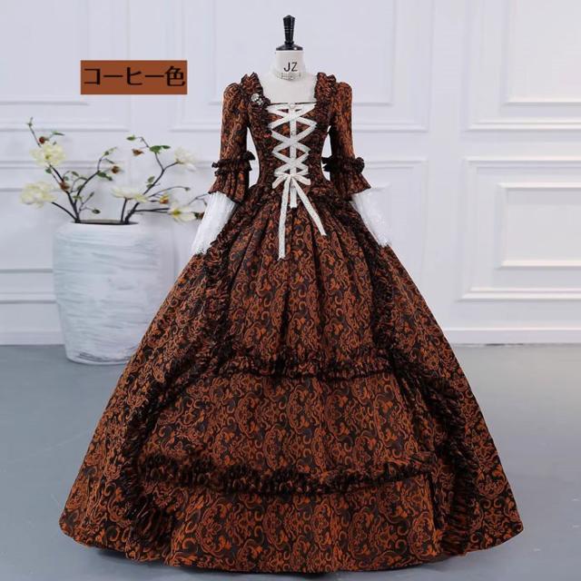 ドレス ロングドレス 編み上げタイプ ステージ衣装 お姫様ドレス ヨーロッパ風 貴族 王族服 ジュリエット 現代劇演出 パーティードレス 大人 学園祭 文化祭 コスプレ プリンセスドレス 忘年会 発表会 演奏会_16