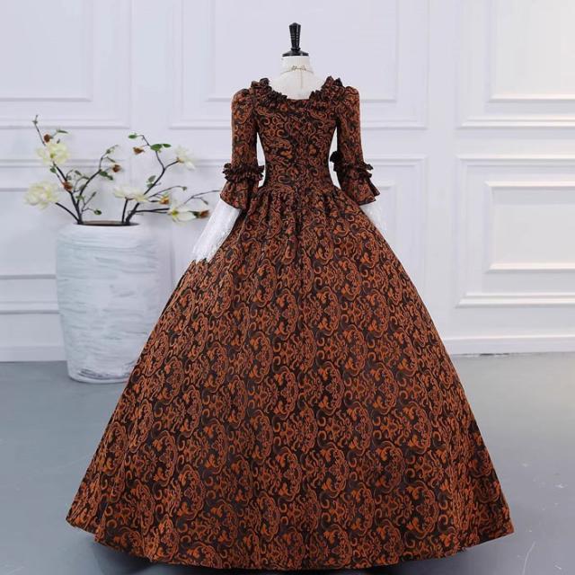 ドレス ロングドレス 編み上げタイプ ステージ衣装 お姫様ドレス ヨーロッパ風 貴族 王族服 ジュリエット 現代劇演出 パーティードレス 大人 学園祭 文化祭 コスプレ プリンセスドレス 忘年会 発表会 演奏会_17