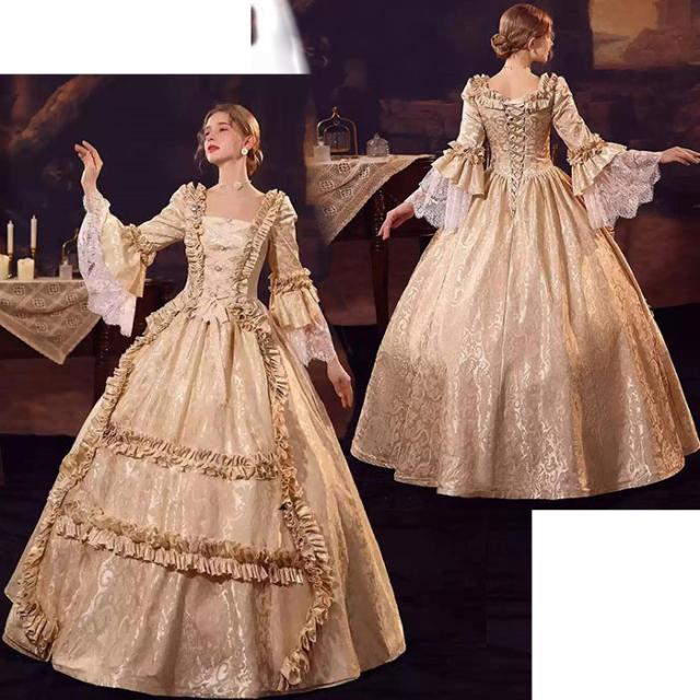 ドレス ロングドレス 編み上げタイプ ステージ衣装 お姫様ドレス ヨーロッパ風 貴族 王族服 ジュリエット 現代劇演出 パーティードレス 大人 学園祭 文化祭 コスプレ プリンセスドレス 忘年会 発表会 演奏会 ドレス ロングドレス 編み上げタイプ ステージ衣装 お姫様ドレス