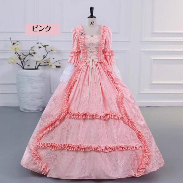 ドレス ロングドレス 編み上げタイプ ステージ衣装 お姫様ドレス ヨーロッパ風 貴族 王族服 ジュリエット 現代劇演出 パーティードレス 大人 学園祭 文化祭 コスプレ プリンセスドレス 忘年会 発表会 演奏会_5