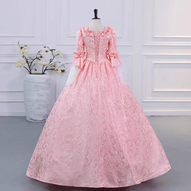 ドレス ロングドレス 編み上げタイプ ステージ衣装 お姫様ドレス ヨーロッパ風 貴族 王族服 ジュリエット 現代劇演出 パーティードレス 大人 学園祭 文化祭 コスプレ プリンセスドレス 忘年会 発表会 演奏会_6
