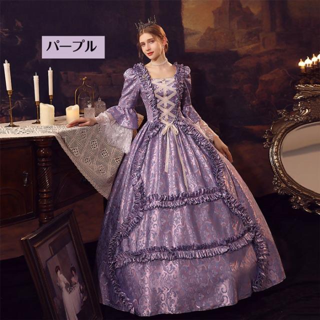 ドレス ロングドレス 編み上げタイプ ステージ衣装 お姫様ドレス ヨーロッパ風 貴族 王族服 ジュリエット 現代劇演出 パーティードレス 大人 学園祭 文化祭 コスプレ プリンセスドレス 忘年会 発表会 演奏会_7