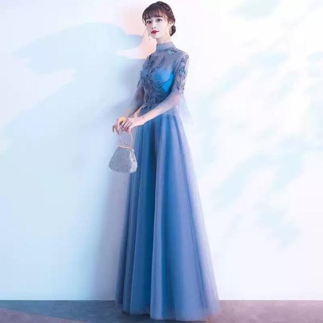パーティードレス ロング丈 袖あり 発表会 成人式 結婚式 レディース ワンピース 花嫁 レースドレス 二次会 フォーマルドレス 大人 ピアノ発表会 舞踏会 演奏会 披露宴ドレス　大きいサイズ お呼ばれ dd132x0x0zu_6