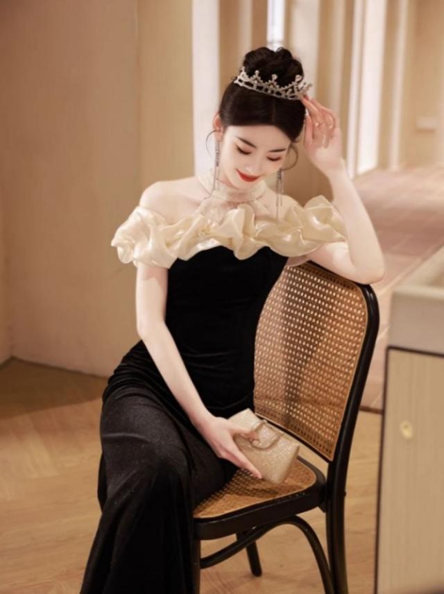 マーメイドドレス パーティードレス マーメイドライン 秋冬 カクテル