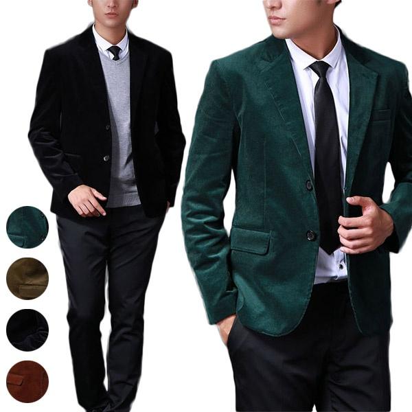 【送料無料】スーツジャケット メンズ ジャケット コールテン生地 紳士服 ２ボタン ビジネススーツ 秋冬ジャケット メンズアウター 大きいサイズ スリム 冬服 ブラック 無地 長袖 ビター系 S/M/L/XL/2XL/3XL/4XL