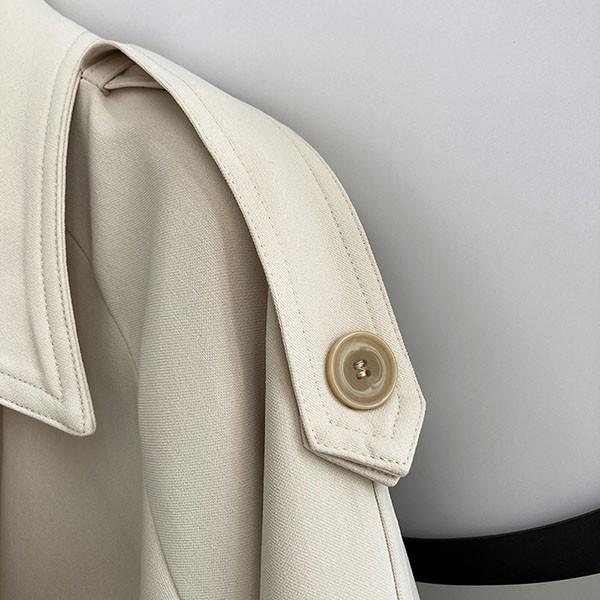 スプリングコート トレンチコート レディース ベルト付き ロングコート