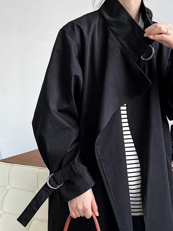 スタンドカラーコート スプリングコート トレンチコート レディース 春