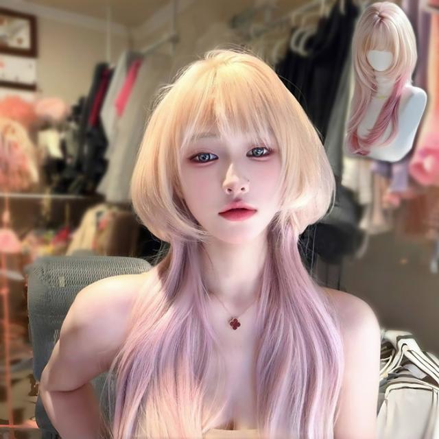 ウィッグ ロング レディース クラゲヘア 高層レイヤー プリンセス