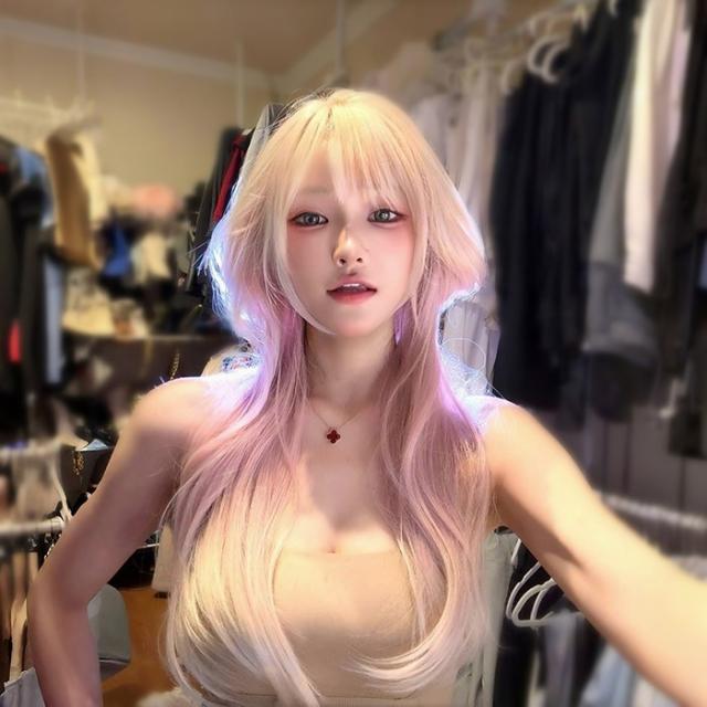 ウィッグ ロング レディース クラゲヘア 高層レイヤー プリンセス
