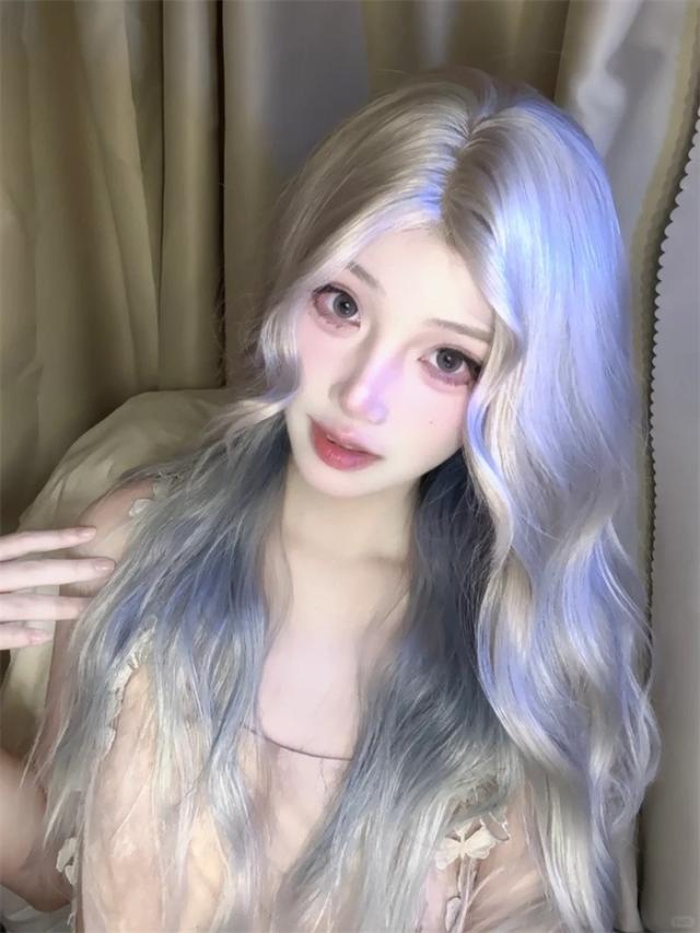 ウィッグ ロング レディース ハーフウィッグ グラデーション 金髪