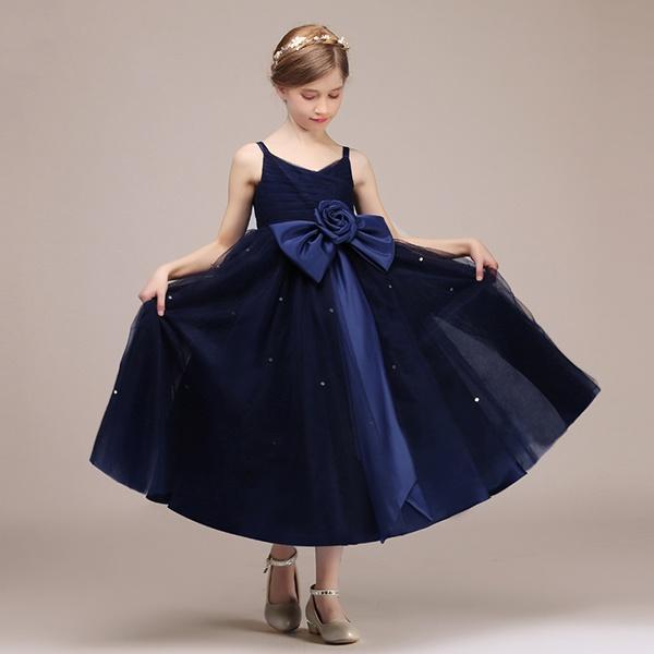 子供ドレス ピアノ発表会 100 110 マキシドレス 結婚式 ネイビー 上品 女の子 夏 キャミワンピ ビオラバイオリン演奏会 フォーマル キッの通販はau Pay マーケット Glory Shop