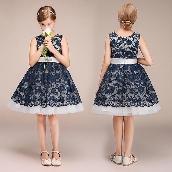 子供ドレス キッズドレス ピアノ発表会 ミディアム丈 ネイビー レース 上品 女の子 結婚式 夏 タンクワンピ ビオラバイオリン演奏会 フォの通販はau Pay マーケット Glory Shop