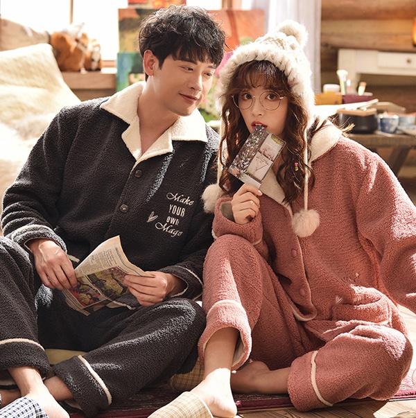 もこもこ メンズ パジャマ ペア 可愛い ルームウェア 前開き レディース 上下セット 冬 部屋着 あったか 男女兼用の通販はau Pay マーケット Glory Park