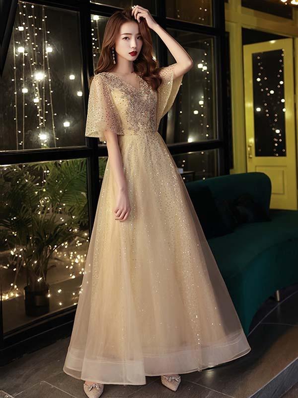 ANDRESD バックオープンジオメトリックドレス ブラウン アンドレスド