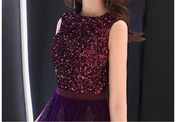 【送料無料】ロングドレス 演奏会 結婚式ワンピース ドレス 大人 ピアノ 発表会 パープル 発表会 パーティードレス 二次会 結婚式 発表会_8