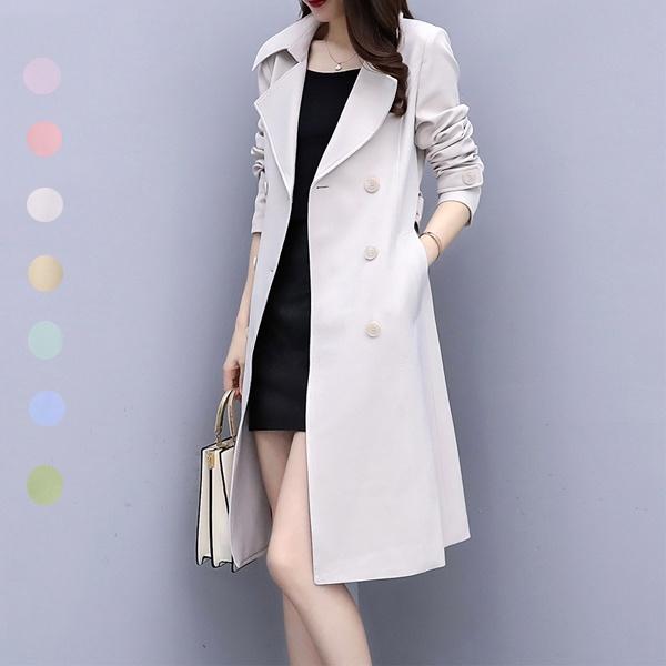 【送料無料】新作コート レディース 韓国 ロング トレンチコート アウター 7カラー コート トレンチ 長袖 上品　秋コート ジャケットシンプル おしゃれ 通勤 パーティー 二次会 20代 30代