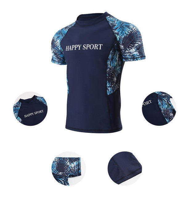 水着 メンズ 上下セット セットアップ パパ 半袖 ラッシュガード