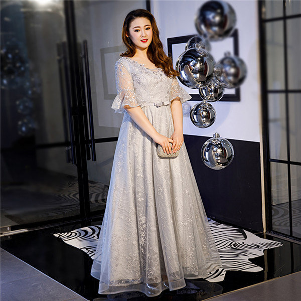 【送料無料】ウェディングドレス 大きいサイズ 大人 ピアノ 発表会 ロングドレス 演奏会 結婚式 ワンピース 成人式ドレス 同窓会 ドレス 結婚式 母親 ドレス 袖あり レース パーティドレス 披露宴 呼ばれ 演奏会ドレス お呼ばれドレス_2