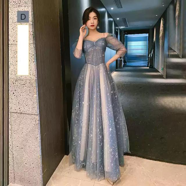 ブライズメイド ドレス 大人 花柄 ピアノ 発表会 ロングドレス 演奏会 結婚式 演奏会用ドレス 母親 ロング 披露宴 レディース 大きいサイズ ピアノ発表会 韓国 イブニングドレス パーティードレス ワンピース_9