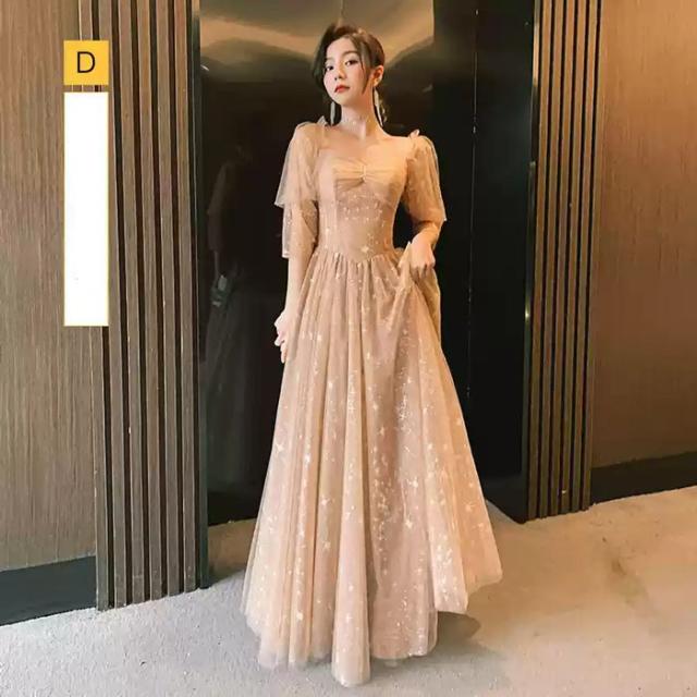 ブライズメイド ドレス 大人 花柄 ピアノ 発表会 ロングドレス 演奏会 結婚式 演奏会用ドレス 母親 ロング 披露宴 レディース 大きいサイズ ピアノ発表会 韓国 イブニングドレス パーティードレス ワンピース_13