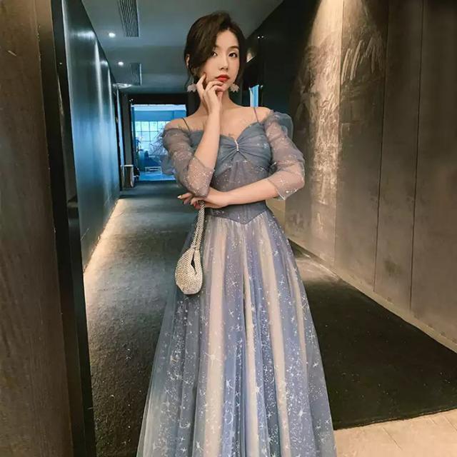 ブライズメイド ドレス 大人 花柄 ピアノ 発表会 ロングドレス 演奏会 結婚式 演奏会用ドレス 母親 ロング 披露宴 レディース 大きいサイズ ピアノ発表会 韓国 イブニングドレス パーティードレス ワンピース_14