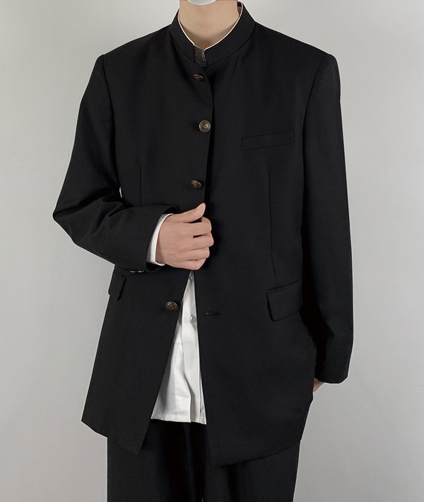 学生服 スーツ 男の子 上下セット 学ラン 入学式 卒業式 中学生 制服 高校生 制服 上着 ズボン 学生服上下 衣替え 大きいサイズ 小さいサイズ ラウンド襟 グレー ブラック ネイビー A体 B体 グレー ブラック ネイビー S M L XL 2XL 3XL de177zbzbzu_2