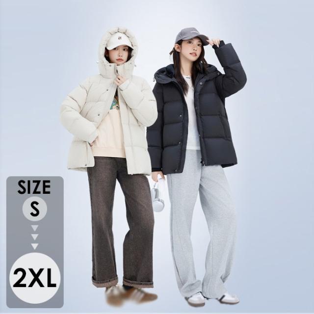 ダウンコート ショートダウン ダウンジャケット ダウンコート 大きいサイズ 30代 アウター レディース 大人 軽量 上品 防寒 秋 冬 ショート丈 フード きれいめ プレゼント ギフト ブラック オフホワイト