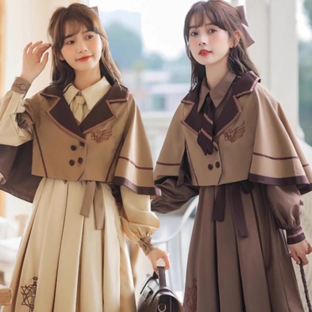 サブカル系 セットアップ スリーピース 魔法学園 制服 ロリータ コンカフェ衣装 舞台衣装 イベント コスプレ パーティー ロリータ ゴスロリ パーティー 発表会 可愛い Lolita ワンピース ハロウィンコスチューム