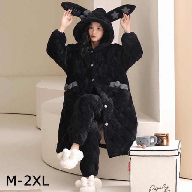 パジャマ レディース 耳 フード付きルームウェア ルームウェア もこもこ 動物 レディース メンズ 可愛い 冬 長袖 大きいサイズ 秋 上下セット パンツ 上下 ズボン パジャマ リボン 部屋着 ふわふわ あったか