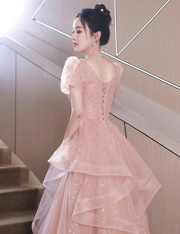 ドレス 大人 ピアノ 発表会 ロング丈 ぽっちゃり 大きいサイズ イブニングドレス 演奏会 ピアノ発表会 袖付き ワンピース Aライン ステージドレス 二次会 女子会 成人式 パーティードレス 大人可愛い_2