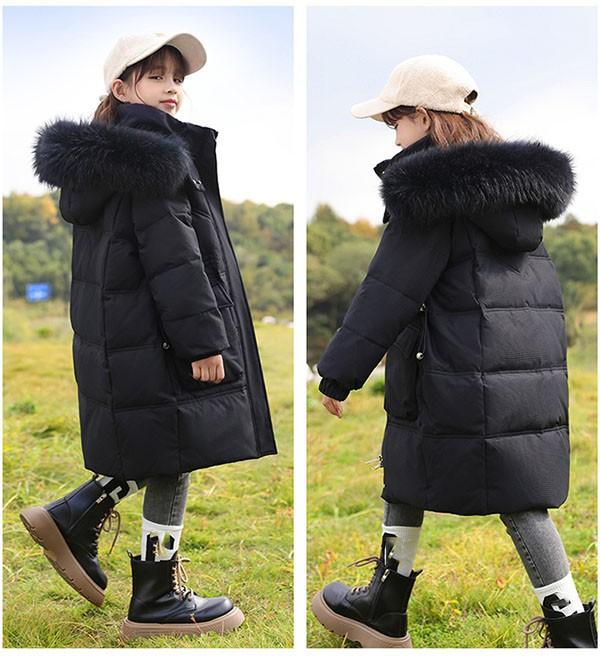 ダウンコート 子供服 女の子 ダウンジャケット 90％ダウン キッズ 防寒 ジャケット 子供 服 女の子 フェイクファー フード付き 通学 キッズ服 防寒 秋冬 ジュニア アウター 冬 通園 アウトドア 防水 韓国子供服_2