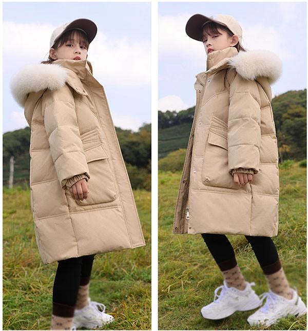ダウンコート 子供服 女の子 ダウンジャケット 90％ダウン キッズ 防寒 ジャケット 子供 服 女の子 フェイクファー フード付き 通学 キッズ服 防寒 秋冬 ジュニア アウター 冬 通園 アウトドア 防水 韓国子供服_4