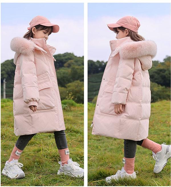 ダウンコート 子供服 女の子 ダウンジャケット 90％ダウン キッズ 防寒 ジャケット 子供 服 女の子 フェイクファー フード付き 通学 キッズ服 防寒 秋冬 ジュニア アウター 冬 通園 アウトドア 防水 韓国子供服_6