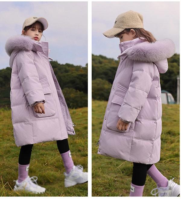 ダウンコート 子供服 女の子 ダウンジャケット 90％ダウン キッズ 防寒 ジャケット 子供 服 女の子 フェイクファー フード付き 通学 キッズ服 防寒 秋冬 ジュニア アウター 冬 通園 アウトドア 防水 韓国子供服_8
