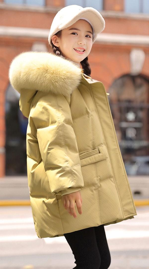 ダウンコート 子供服 女の子 90％ダウン ダウンジャケット キッズ 防寒 ジャケット 子供 服 女の子 フェイクファー フード付き 通学 キッズ服 防寒 秋冬 ジュニア アウター 冬 通園 アウトドア 防水 韓国子供服_8
