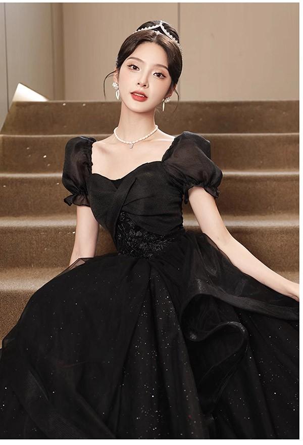 ドレス 大人 ピアノ 発表会 ロング丈 ぽっちゃり 大きいサイズ イブニングドレス 演奏会 ピアノ発表会 袖付き ワンピース Aライン ステージドレス 二次会 女子会 成人式 パーティードレス 大人可愛い bg058zezel9_6