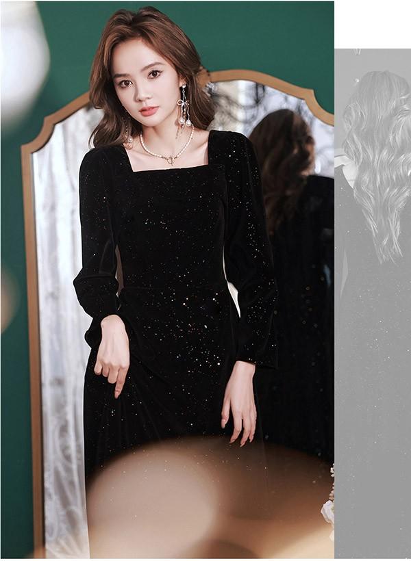 ドレス 大人 ピアノ 発表会 ロング丈 キラキラ ぽっちゃり 大きいサイズ イブニングドレス 演奏会 ピアノ発表会 袖付き ワンピース Aライン ステージドレス 二次会 女子会 成人式 パーティードレス 大人可愛い bg066zezel9_5